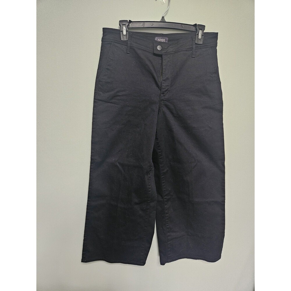SZ 8 - NYDJ wide leg black jeans 30 X 26
